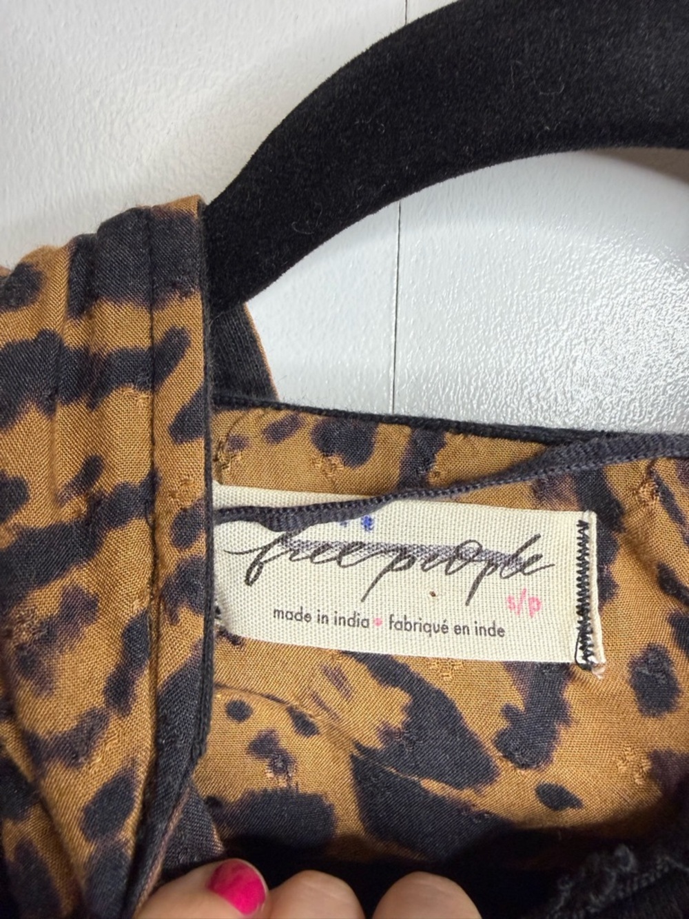 Free People Cheetah Scarf Black Hoodie Sweatshirt - NWOT Small - Picture 4 of 8